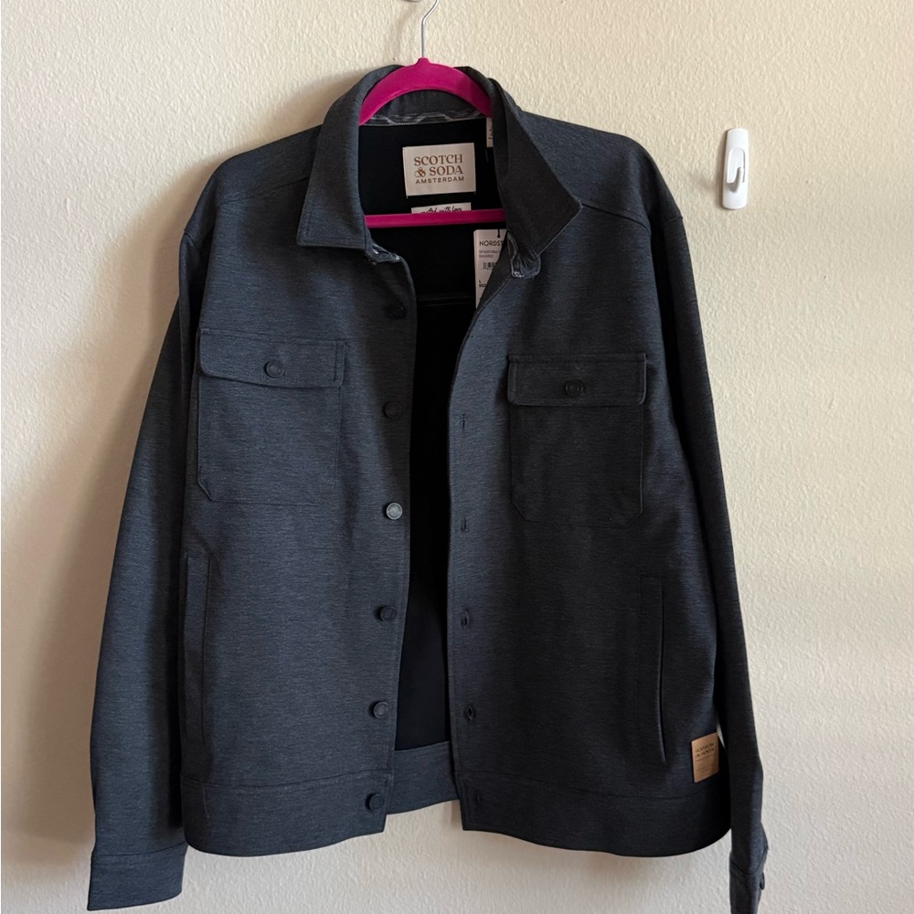 Scotch & Soda Charcoal Gray Lightweight Shirt Jacket